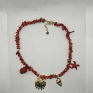Collana Marina con pietre corallo
