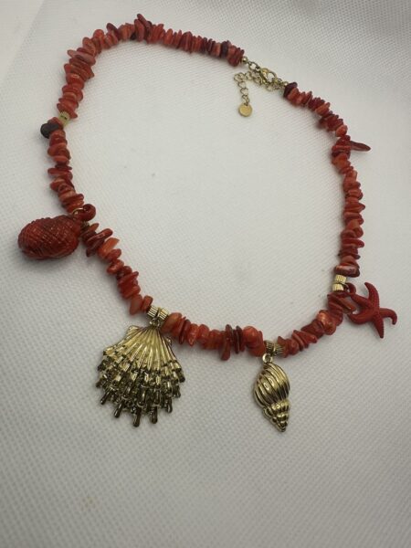 Collana Marina con pietre corallo - immagine 3