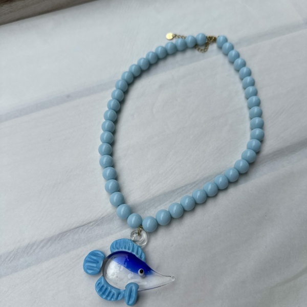 Collana pesciolino azzurro - immagine 2