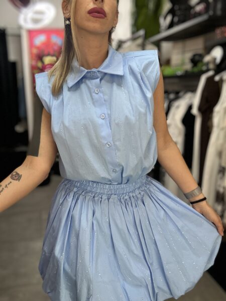 Completo microstrass azzurro - immagine 3