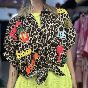 Camicia crop Leopardata