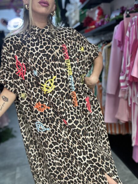 Maxi camicione/ vestito Leopardato - immagine 3