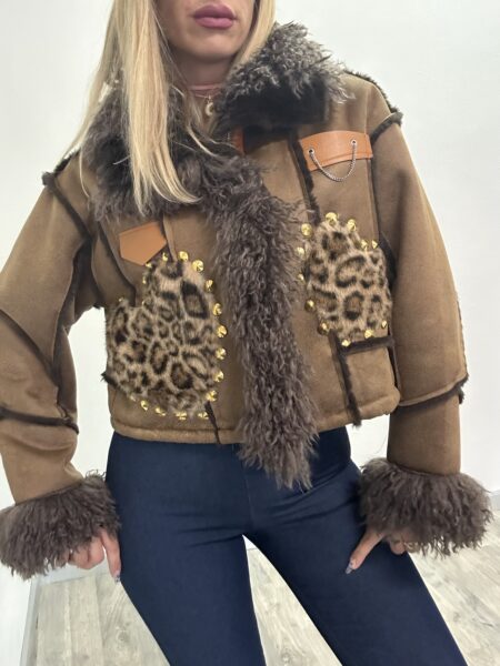 Eco montone cuore Leopardato - immagine 7
