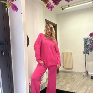 Completo tuta fucsia