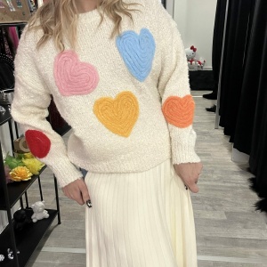 Gonna plissettata panna