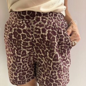 Pantaloncino Leopardato bordeaux