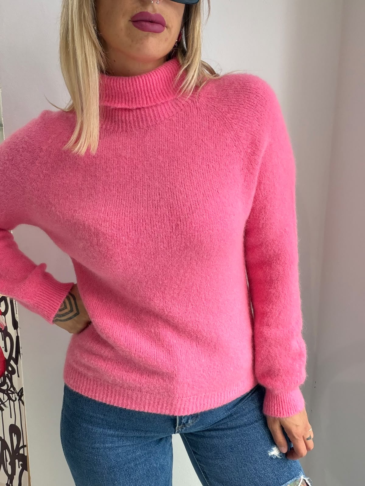Maglioncino caldo fucsia